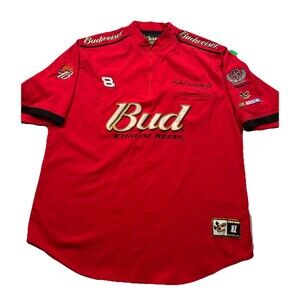 Vintage Dale Earnhardt Jr Bud King Beers Chase Authentics Drivers Line Shirt XL